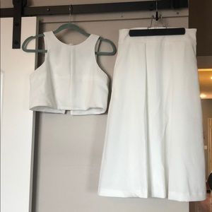 Crop top/ high waisted skirt combo